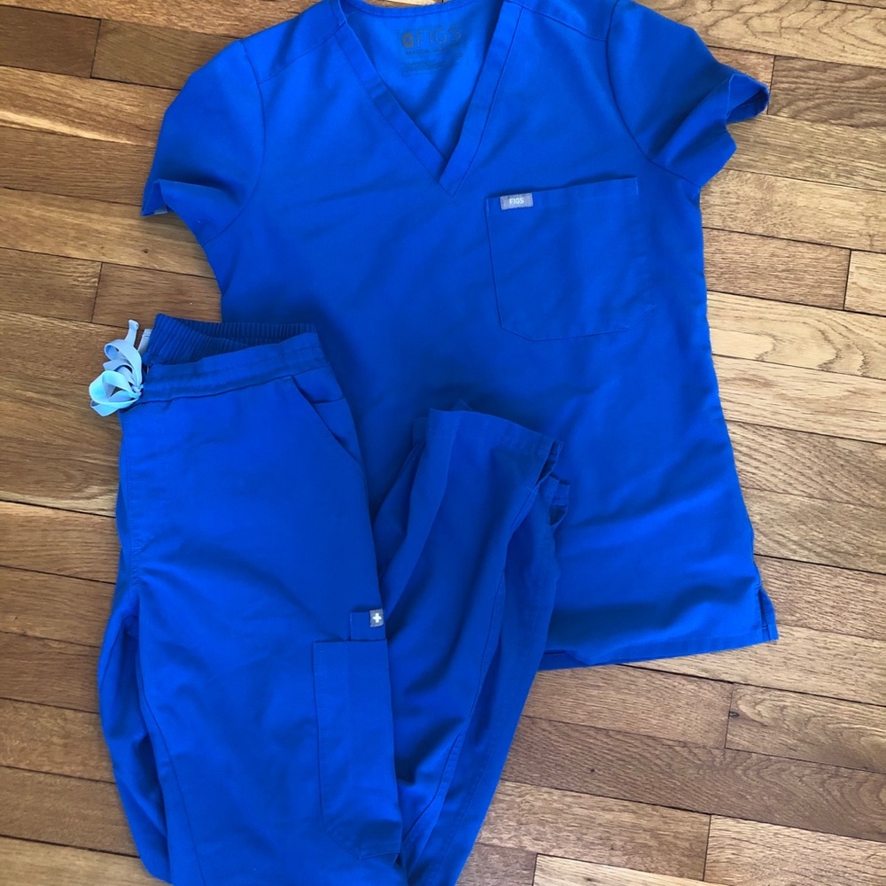 Figs royal blue scrubs XS